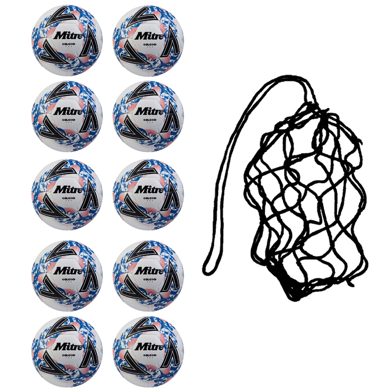 Net of 10 Mitre Calcio Training Balls