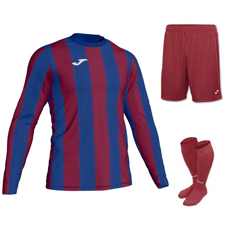 maroon and blue football kits